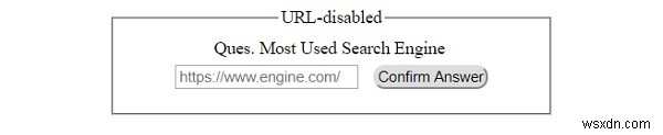 HTML DOM ইনপুট URL নিষ্ক্রিয় বৈশিষ্ট্য 