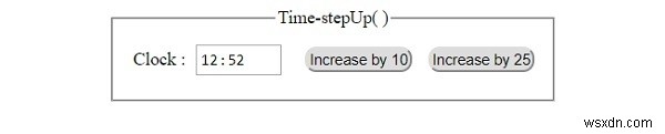 HTML DOM ইনপুট সময় stepUp( ) পদ্ধতি 