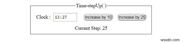 HTML DOM ইনপুট সময় stepUp( ) পদ্ধতি 