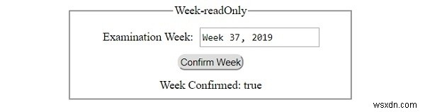 HTML DOM ইনপুট সপ্তাহ শুধুমাত্র পঠনযোগ্য সম্পত্তি 