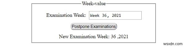 HTML DOM ইনপুট সপ্তাহের মান সম্পত্তি 