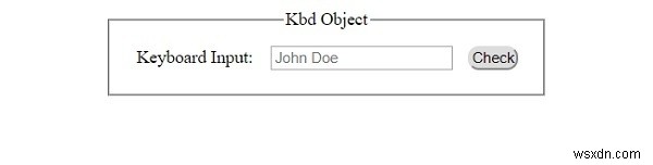 HTML DOM Kbd অবজেক্ট 