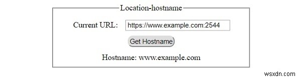 HTML DOM অবস্থান হোস্টনাম সম্পত্তি 