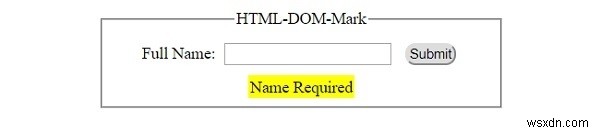 HTML DOM মার্ক অবজেক্ট 