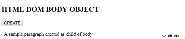 HTML DOM বডি অবজেক্ট 