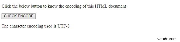 HTML DOM ক্যারেক্টারসেট প্রপার্টি 