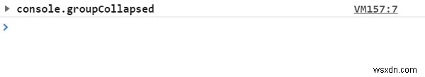 HTML DOM console.groupCollapsed() পদ্ধতি 