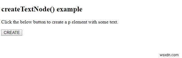 HTML DOM createTextNode() পদ্ধতি 