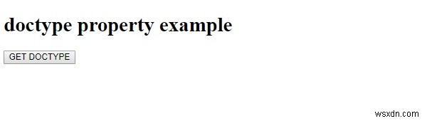 HTML DOM ডকটাইপ প্রপার্টি 