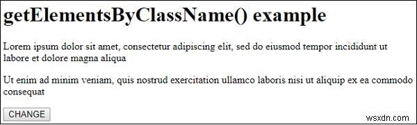 HTML DOM getElementsByClassName() পদ্ধতি 