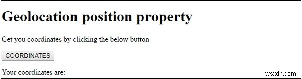 HTML DOM জিওলোকেশন পজিশন প্রোপার্টি 