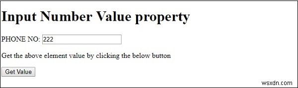 এইচটিএমএল ডম ইনপুট নম্বর মান বৈশিষ্ট্য 