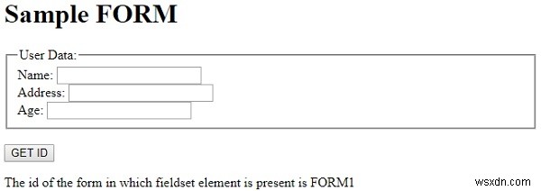 HTML DOM ফিল্ডসেট ফর্ম সম্পত্তি 