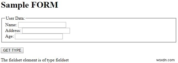 HTML DOM ফিল্ডসেট টাইপ প্রপার্টি 