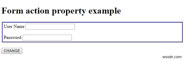 HTML DOM ফর্ম অ্যাকশন প্রপার্টি 
