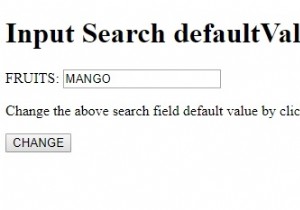 HTML DOM ইনপুট সার্চ ডিফল্ট ভ্যালু প্রপার্টি 