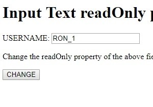 HTML DOM ইনপুট টেক্সট রিডঅনলি সম্পত্তি 