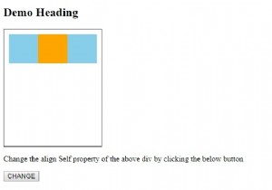 HTML DOM শৈলী alignSelf সম্পত্তি 