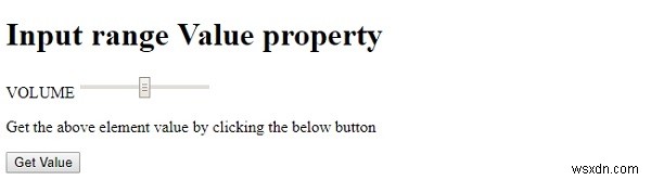 HTML DOM ইনপুট পরিসর মান সম্পত্তি 