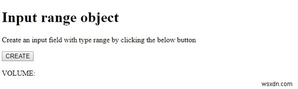 HTML DOM ইনপুট রেঞ্জ অবজেক্ট 
