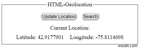 HTML জিওলোকেশন 