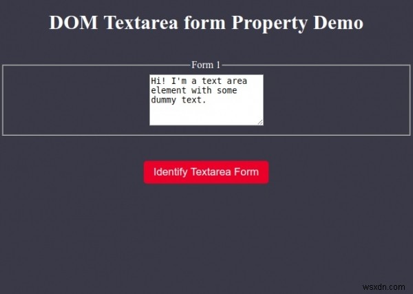 HTML DOM Textarea ফর্ম প্রপার্টি 