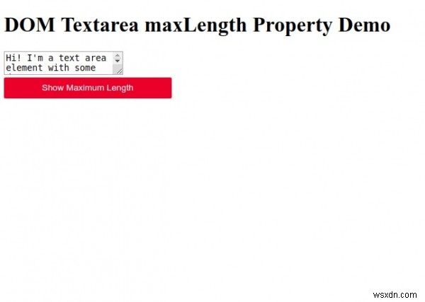 HTML DOM Textarea maxLength প্রপার্টি 