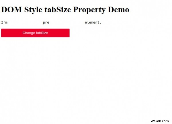 HTML DOM শৈলী ট্যাবসাইজ প্রপার্টি 
