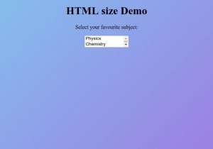 HTML আকারের বৈশিষ্ট্য 