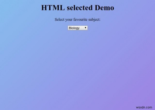 HTML নির্বাচিত বৈশিষ্ট্য 