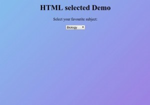 HTML নির্বাচিত বৈশিষ্ট্য 