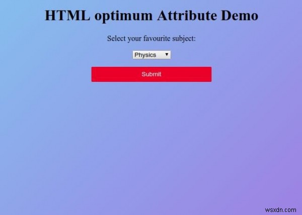 HTML বিকল্প মান বৈশিষ্ট্য 