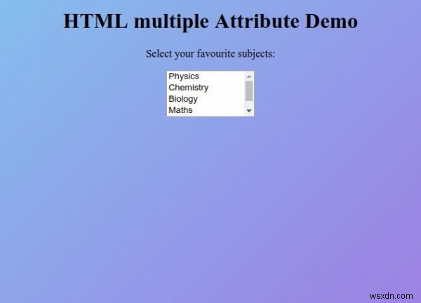HTML মাল্টিপল অ্যাট্রিবিউট 
