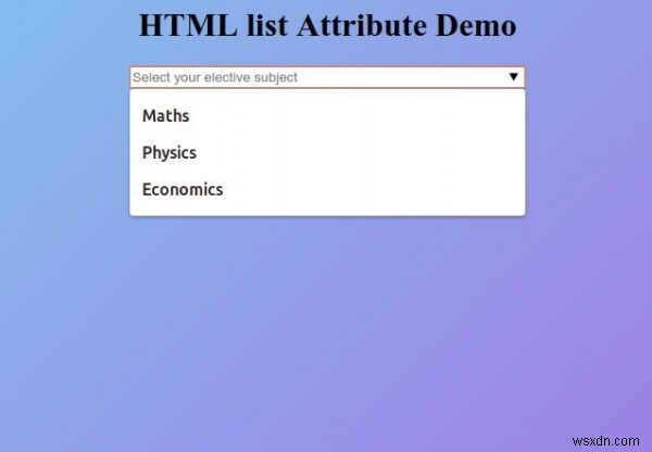 HTML তালিকা বৈশিষ্ট্য 