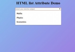 HTML তালিকা বৈশিষ্ট্য 