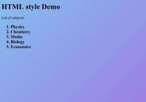 HTML শৈলী বৈশিষ্ট্য 