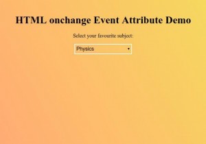 HTML পরিবর্তন ইভেন্ট বৈশিষ্ট্য 