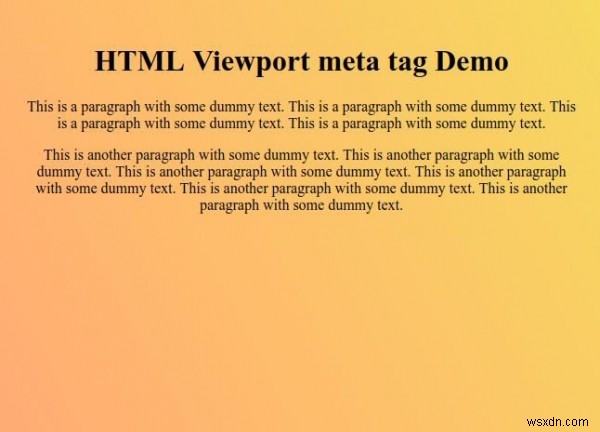 প্রতিক্রিয়াশীল ওয়েব ডিজাইনের জন্য HTML ভিউপোর্ট মেটা ট্যাগ 