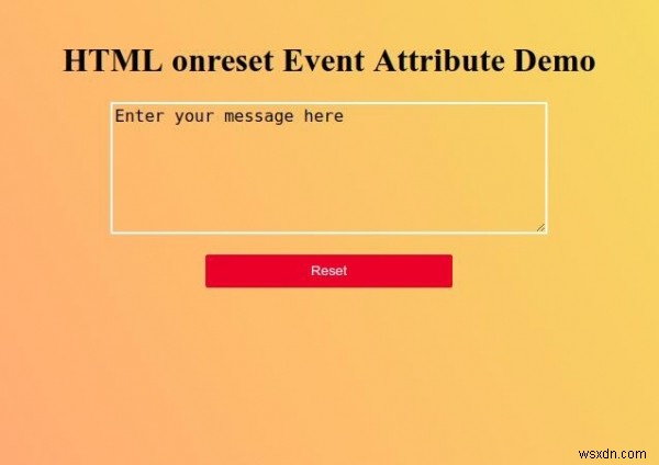 HTML অনরিসেট ইভেন্ট অ্যাট্রিবিউট 