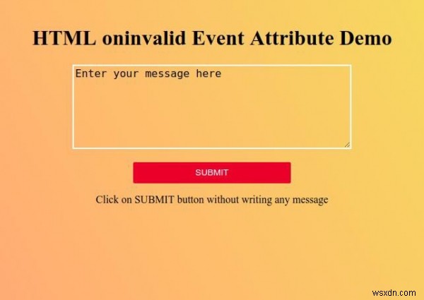 অবৈধ ইভেন্ট অ্যাট্রিবিউটের উপর HTML 