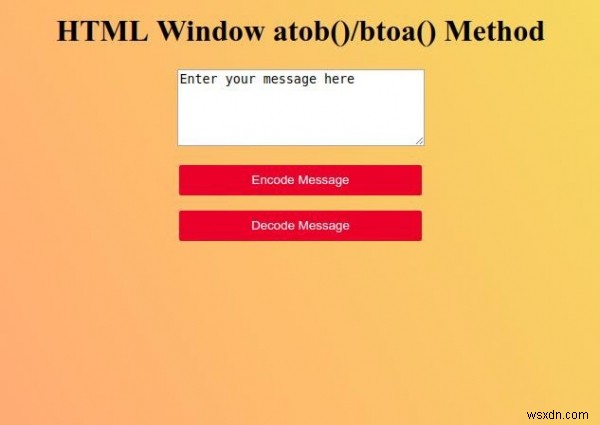 HTML উইন্ডো btoa( ) পদ্ধতি 