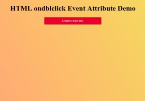 HTML ondblclick ইভেন্ট অ্যাট্রিবিউট 