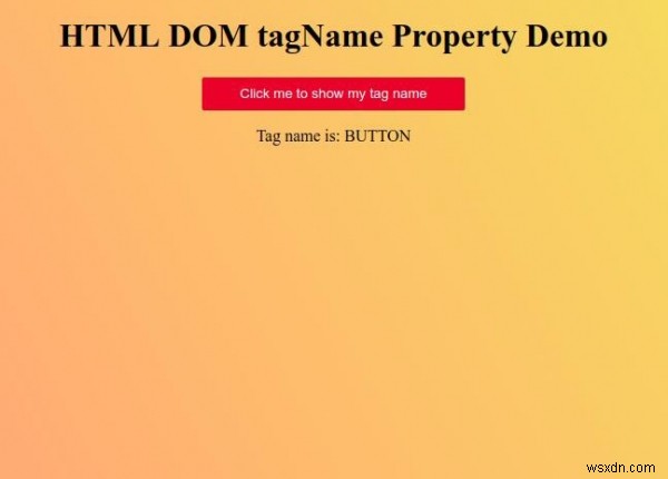 HTML DOM ট্যাগনেম প্রপার্টি 