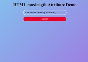 HTML সর্বোচ্চ দৈর্ঘ্যের বৈশিষ্ট্য 