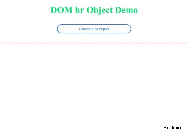 HTML DOM HR অবজেক্ট 