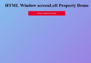 HTML উইন্ডো পর্দা বাম সম্পত্তি 