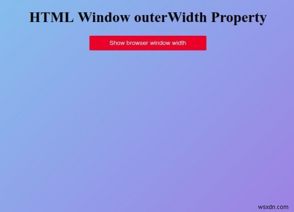 HTML উইন্ডো বাইরের প্রস্থ সম্পত্তি 