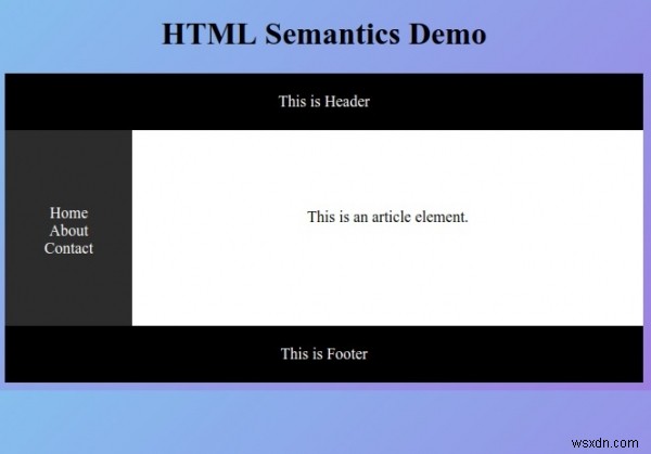 HTML5 শব্দার্থবিদ্যা 