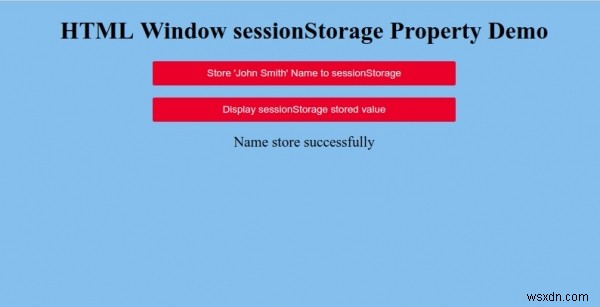 এইচটিএমএল উইন্ডো সেশন স্টোরেজ প্রপার্টি 