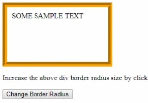 HTML DOM শৈলী বর্ডার রেডিয়াস প্রপার্টি 